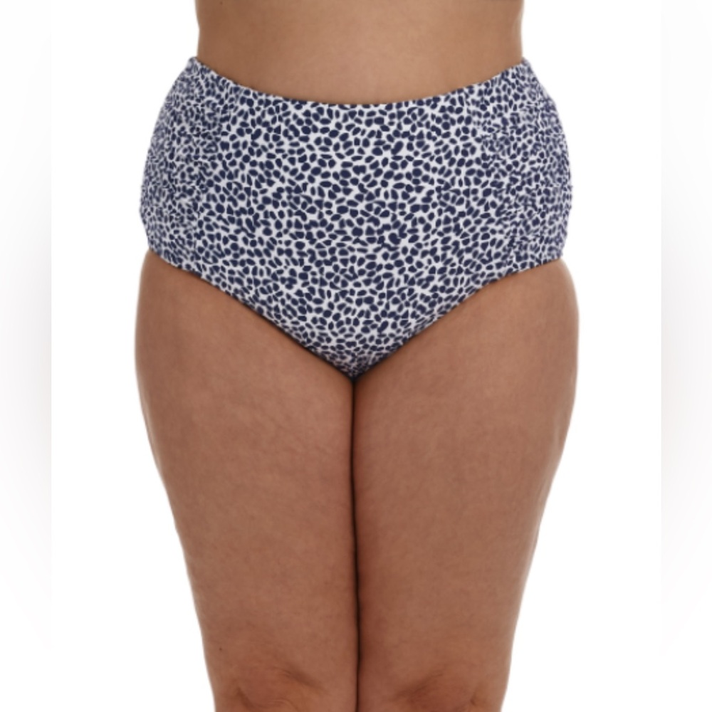La Blanca Apulia Reversible High Waist Bikini Bottoms INDIGO - NWT